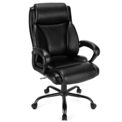 Costway 400 LBS Big & Tall Leather Office Chair Adjustable High Back Task Chair -Costway GUEST 00014289 0c7f 45c3 a024 952eba70db7d