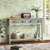 Costway Farmhouse Console Table 48'' Entryway Table With 2 Drawers & Open Storage Shelf -Costway GUEST 009476f1 9862 4c29 b79c 22701822d4c5