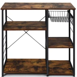 Costway Industrial Kitchen Baker's Rack Microwave Stand Utility Storage Shelf W/ 6 Hooks Steel Black 19 Costway Industrial Kitchen Baker's Rack Microwave Stand Utility Storage Shelf W/ 6 Hooks Steel Black -Costway GUEST 00ca0c6a d72f 400d b0b5 63a53301a7fe