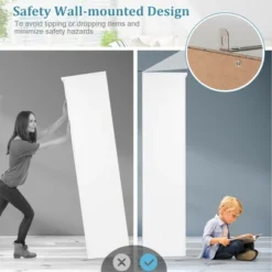 Costway 70'' Storage Cabinet Freestanding Pantry Cabinet W/2 Doors & 5 Shelves White -Costway GUEST 01461b11 76bf 4c37 bdd7 830706827ec6