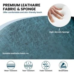 Costway Set Of 2 Swivel Accent Chair Modern Leathaire Armchairs W/ Beech Wood Legs GreyBlueBrown -Costway GUEST 01cb9560 aa58 48e6 8e25 0e5c8ce57b5f