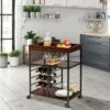 Costway 3 Tier Kitchen Trolley Utility Cart W/Wine Rack & Glass Holder -Costway GUEST 021b0656 b9cb 4a5a a9b6 8d4ca48a9913