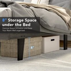 Costway Upholstered Tufted Bed Wood Platform Mattress Foundation Headboard Queen -Costway GUEST 021e3fc2 da2a 43ab 89a1 1f26100dc9e4