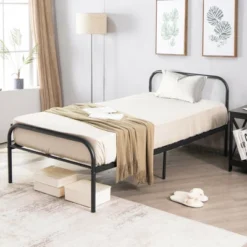 Costway Twin Size Metal Bed Frame Heavy Duty Mattress Foundation Under Bed Storage -Costway GUEST 023cfd73 829e 4c30 8d43 7b87eaaabd2b
