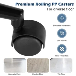 Costway Velvet Home Office Leisure Vanity Chair Armless Adjustable Swivel PinkBlue -Costway GUEST 02429d99 ee57 448c 8ed8 1392a19bd0cd