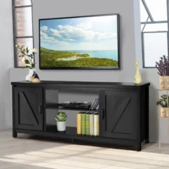 Costway 59'' TV Stand Media Console Center W/ Storage Cabinet For 65'' TV NaturalBlackCoffee 16 Costway 59'' TV Stand Media Console Center W/ Storage Cabinet For 65'' TV NaturalBlackCoffee -Costway GUEST 024511b0 0ca5 433e ae09 6557ae5e9f25