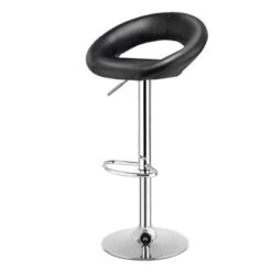 Costway Set Of 4 Adjustable Bar Stools Swivel Pub Chairs Barstools PU Leather White/Black -Costway GUEST 03379313 3ebc 4025 9c7b baeae446753a