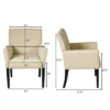 Costway Set Of 2 Arm Chair Guest Chair Home Office W/ Wooden Legs -Costway GUEST 03758617 8f89 4bc4 b5d9 bc37f1cf5b9d