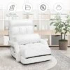 Costway Folding Floor Armchair W/6-position Adjustable Back & Lumbar Pillow White 1 Costway Folding Floor Armchair W/6-position Adjustable Back & Lumbar Pillow White -Costway GUEST 03b5cce1 7c74 475e a635 c08c4f63ee6a