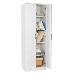 Costway 70'' Storage Cabinet Freestanding Pantry Cabinet W/2 Doors & 5 Shelves White -Costway GUEST 0478558a 01ff 42a3 9eb6 37516a236c6c