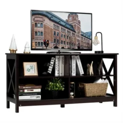 Costway TV Stand Entertainment Media Center For TV's Up To 55'' W/ Storage Shelves Brown/Gray/White 23 Costway TV Stand Entertainment Media Center For TV's Up To 55'' W/ Storage Shelves Brown/Gray/White -Costway GUEST 04825b76 72d2 44fe a4e3 789ce0543969