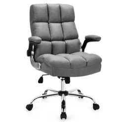 Costway High Back Big & Tall Office Chair Adjustable Swivel W/Flip-up Arm -Costway GUEST 04fd2c4f 9ab5 44bc 8929 82616db1b89a