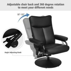 Massage Recliner Couch Chair Lounge Swivel W/Ottoman Side Pocket Remote Control -Costway GUEST 05087bd1 0693 44d9 a8d2 65de4d2a10e5