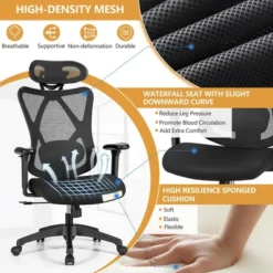 Costway Reclining Mesh Office Chair Swivel Chair W/ Adjustable Lumbar Support -Costway GUEST 052fed4e c3fd 4455 9a21 b58fdcce8dcb
