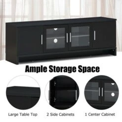 Costway TV Stand Media Entertainment Center For TV's Up To 70'' W/ Storage Cabinet -Costway GUEST 056b20c9 ff3d 4f7c bcaa f2c221376cd4