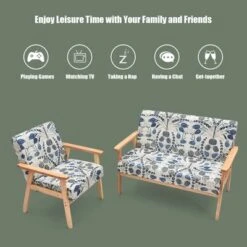 Costway Modern Living Room Sofa Set W/ Loveseat Sofa Couch & Accent Armchair -Costway GUEST 057955ae 248a 408e a660 50665a6e4298