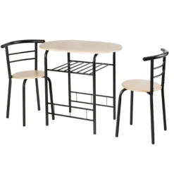 Costway 3 Piece Dining Set Compact 2 Chairs And Table Set With Shelf Storage 15 Costway 3 Piece Dining Set Compact 2 Chairs And Table Set With Shelf Storage -Costway GUEST 05ad9d9b d079 4a6c abc6 3c322e61b78e