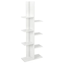 Costway 8-shelf Bookcase Freestanding Tree Shelf Display Storage Stand BlackWhite -Costway GUEST 06455268 f82d 48cb 9b61 60ee0804c9d9