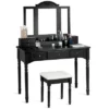 Costway 7 Drawers Vanity Set Dressing Table W/ Tri-Folding Mirror -Costway GUEST 06bb310e e5b5 4fd1 9189 f42f45d1f5ec