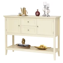 Costway Sideboard Buffet Table Wooden Console Table W/ Drawers & Storage Cabinets Blue/Brown/Gray/Beige -Costway GUEST 06bed936 61be 4f7c 8e09 0deb5b95287f
