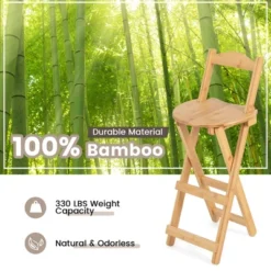 Costway Set Of 4 Bamboo Folding Barstools Counter Height Dining Chairs Installation Free 14 Costway Set Of 4 Bamboo Folding Barstools Counter Height Dining Chairs Installation Free -Costway GUEST 06e445d6 dc25 4846 8f81 ef7d506d76ca
