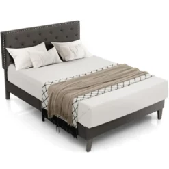 Costway Bed Frame Upholstered Platform Bed With Tufted Headboard Mattress Foundation -Costway GUEST 06ead418 a5b0 4d9b aa58 594488c62d08