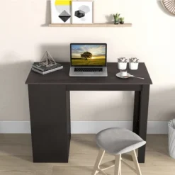 Costway Bar Table 35.5'' Counter Height Dining Table With Storage Cabinet & Drawer Black/Grey -Costway GUEST 072b1368 061b 44c9 9cd5 afdbf43669fa