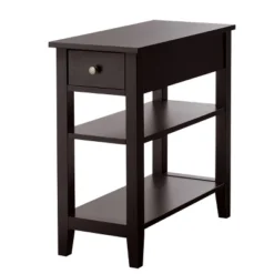 Costway 3Tier Nightstand Bedside Table Sofa Side End Table W/Double Shelves Drawer Brown 19 Costway 3Tier Nightstand Bedside Table Sofa Side End Table W/Double Shelves Drawer Brown -Costway GUEST 077cfdb4 0e0d 494b 8d49 41323e7a6418