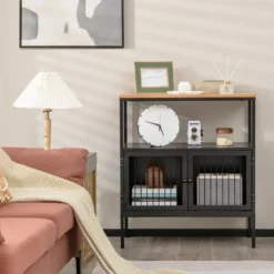 Costway Kitchen Server Buffet Sideboard Storage Cabinet Cupboard With 2 Doors & Open Shelf -Costway GUEST 0784ddcf f33f 4c6e 87a9 0ee8796fe429