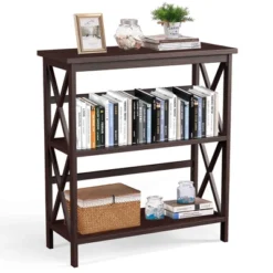 Costway Wooden Shelf Bookcase 3-Tier Open Bookshelf W/X-Design Freestanding Rack BlackBrownNaturalWhite 25 Costway Wooden Shelf Bookcase 3-Tier Open Bookshelf W/X-Design Freestanding Rack BlackBrownNaturalWhite -Costway GUEST 07dfbbb3 429c 48c0 b5af ebd3c0452932