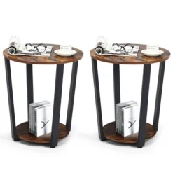 Costway Set Of 2 Industrial End Table Metal Frame W/ Shelf 18 Costway Set Of 2 Industrial End Table Metal Frame W/ Shelf -Costway GUEST 08762e14 09f4 4c37 8481 8ef4e1abe0a2