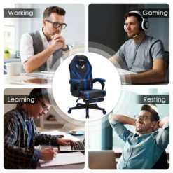 Costway Massage Gaming Chair Racing Recliner Computer Desk Chair W/Footrest -Costway GUEST 0989f2ca 5746 4e70 9345 b5d249f05589