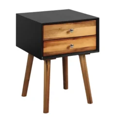 Costway End Table W/Drawers And Storage Wooden Mid-Century Accent Side Table Multipurpose For Bedroom, Living Room Home Furniture Nightstand -Costway GUEST 0992796e 18ad 4ffe 8faa ab2c66ef9393