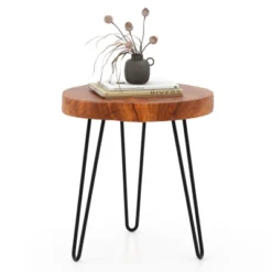 Costway Round End Table Accent Side Table Reclaimed Teak Wood Plant Stand Patio Rustic 21 Costway Round End Table Accent Side Table Reclaimed Teak Wood Plant Stand Patio Rustic -Costway GUEST 09bb81fe 1e7b 4f75 96ef f82be0fb60eb