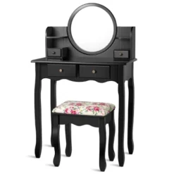 Costway Makeup Vanity Table Drawers Oval Dressing Table Kids Gift -Costway GUEST 09f10413 05df 4628 a2d7 342c5914a1ca