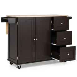 Costway Kitchen Island Cart On Wheels, Mobile Kitchen Island Rolling Island Trolley W/ 2-Door Cabinet -Costway GUEST 0a026e13 7f05 45cc 8de8 5070255ba955