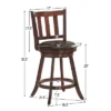 Costway Set Of 2 25'' Swivel Bar Stool Leather Padded Dining Kitchen Pub Bistro Chair High Back -Costway GUEST 0a155bd2 47eb 421e ace2 5296e1983193