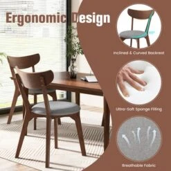 Set Of 2 Dining Chair Upholstered Curved Back Side Chair With Solid Wooden Legs 15 Set Of 2 Dining Chair Upholstered Curved Back Side Chair With Solid Wooden Legs -Costway GUEST 0a42d64a 9755 4f34 a2c4 e06d977237f8