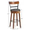 Costway Set Of 2/4 BarStool 30.5'' Swivel Pub Height Dining Chair With Rubber Wood Legs -Costway GUEST 0a75e4f2 8bd7 4033 baf5 196b25702859