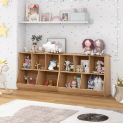 Costway 5-Cubby Kids Toy Storage Organizer Wooden Bookshelf Display Cabinet Natural/White 15 Costway 5-Cubby Kids Toy Storage Organizer Wooden Bookshelf Display Cabinet Natural/White -Costway GUEST 0a886c61 4748 4e18 b4dd e29b8be8d04d