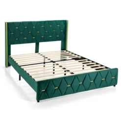 Costway Upholstered Platform Bed Frame Adjustable Headboard Footboard Modern Green 23 Costway Upholstered Platform Bed Frame Adjustable Headboard Footboard Modern Green -Costway GUEST 0aaeee18 a175 4a98 b0a5 5c3f1d7a86ac