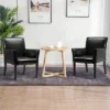 Costway Set Of 2 PU Leather Guest Chairs Reception Side Arm Chairs Upholstered Wood Leg -Costway GUEST 0ad9e892 63b1 4a1a a7e4 99ba1e83dcf1