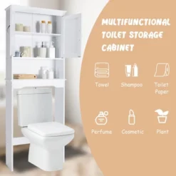 Costway Over The Toilet Storage Cabinet Bathroom Organizer W/ Adjustable Shelf -Costway GUEST 0ae26ca3 5b09 4321 b7c3 877e20d00bdd