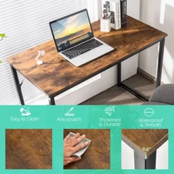 Costway Computer Desk Writing Workstation Study Laptop Table Home Office