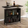 Costway 4-Tier Metal Home Bar Unit Liquor Bar Table With Storage Shelves & 6 Glass Holders -Costway GUEST 0b1884db 97eb 4c2d 968c dd96ecb92e9f