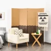 Costway 4 Panel Folding Room Divider Weave Fiber Privacy Partition Screen 6FT Tall -Costway GUEST 0b22276c dcf5 4f50 a221 cd3652494870