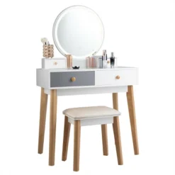 Costway Vanity Table 3 Color Lighting Modes MakeUp Stool Jewelry 19 Costway Vanity Table 3 Color Lighting Modes MakeUp Stool Jewelry -Costway GUEST 0b934295 8230 4619 b644 8bfc0cc6d66a