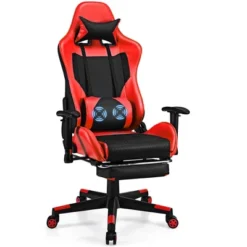 Costway Massage Gaming Chair Reclining Racing Office Computer Chair With Footrest WhiteBluePinkRed 28 Costway Massage Gaming Chair Reclining Racing Office Computer Chair With Footrest WhiteBluePinkRed -Costway GUEST 0b950856 7db6 463e a065 22c8ec926780