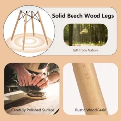 Costway Dining Table Round White Modern Dining Table 31.5'' W/Solid Wooden Leg For Kitchen -Costway GUEST 0c330037 03ec 4ad1 89de 6d3b331ab244