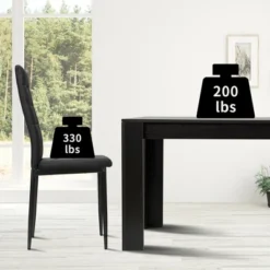 Costway 5pcs Dining Set Wood Table And 4 Fabric Chairs Home Kitchen Modern -Costway GUEST 0c47bc3e 57eb 43b5 bcba 5d454af297fb